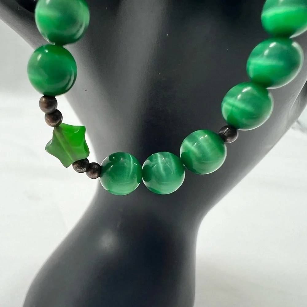 Genuine natural green opal bracelet